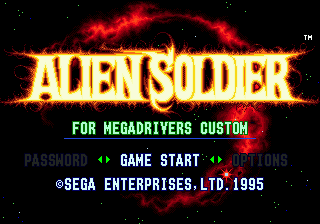 Alien Soldier (Genesis) screenshot: Title Screen