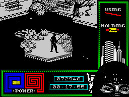 Last Ninja 2: Back with a Vengeance (ZX Spectrum) screenshot: Level 1, "The Park": The boat.<br>(the boat is hidden somewhere)