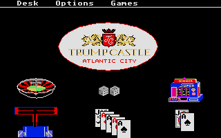 Trump Castle: The Ultimate Casino Gambling Simulation (Atari ST) screenshot: Choose your game!