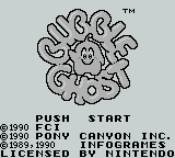 Bubble Ghost (Game Boy) screenshot: Title Screen