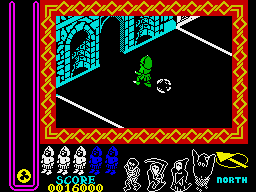 Nightshade (ZX Spectrum) screenshot: Green means trouble