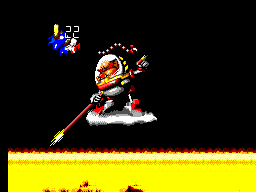 Sonic Blast (SEGA Master System) screenshot: The Robotnik sprite has nice animation