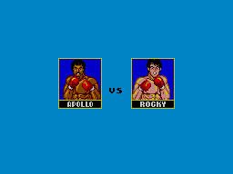 Rocky (SEGA Master System) screenshot: 1st Fight - Apollo vs Rocky