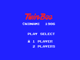 TwinBee (MSX) screenshot: Title screen