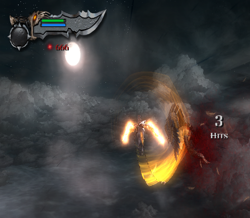 God of War II (PlayStation 2) screenshot: Riding Pegasus