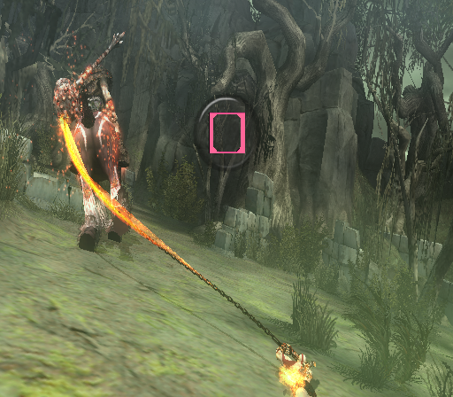 God of War II (PlayStation 2) screenshot: QTE to stay alive