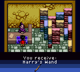 Harry Potter and the Sorcerer's Stone (Game Boy Color) screenshot: Harry receiving his wand.