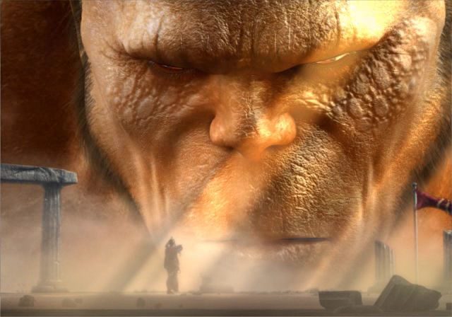 God of War II (PlayStation 2) screenshot: An impressive CGI cutscene