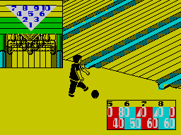 Strike (ZX Spectrum) screenshot: Ball fell out of hands.