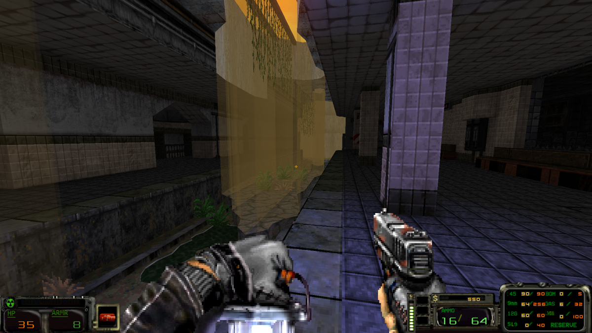 Ashes 2063 (Windows) screenshot: Exploring a subway carrying a lantern. <i>(Ashes 2063: Enriched Edition v2.2)</i>