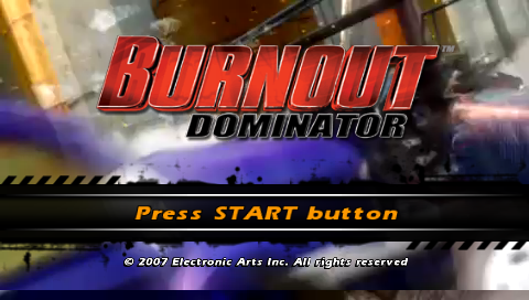 Burnout: Dominator (PSP) screenshot: Title screen