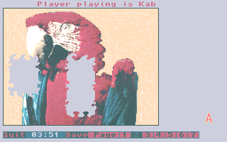 Jigsaw Puzzlemania (Amiga) screenshot: A parrot