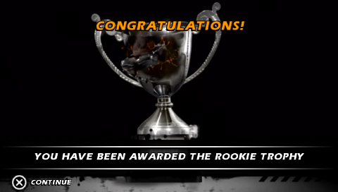 Burnout: Dominator (PSP) screenshot: The Rookie Trophy