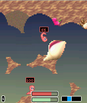 Worms (J2ME) screenshot: Backflip