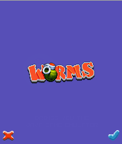 Worms (J2ME) screenshot: Worms v0.1.1 title screen