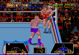 The Final Round (Arcade) screenshot: Punched in the family jewels by Steel Fist Fritz