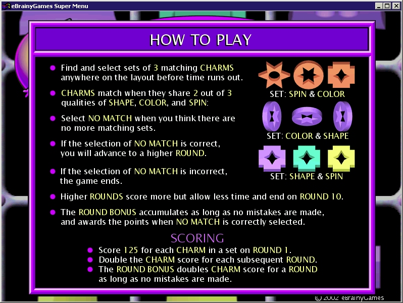 Charmed (Windows) screenshot: This is how the game is played