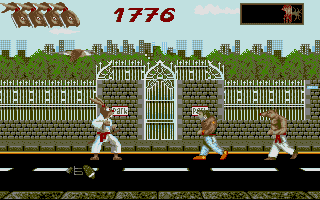 Ninja Rabbits (Atari ST) screenshot: Mean streets