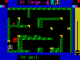 SuperTed (ZX Spectrum) screenshot: A particularly mazy screen