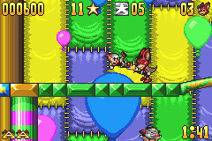 Aero the Acro-Bat (Game Boy Advance) screenshot: Shoot some evil mini clowns.