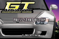 GT Advance Championship Racing (Game Boy Advance) screenshot: Title screen