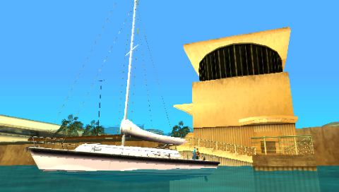 Grand Theft Auto: Vice City Stories (PSP) screenshot: Yachting with friends