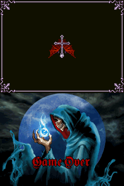 Castlevania: Dawn of Sorrow (Nintendo DS) screenshot: You might see this screen quite a bit early in the game.