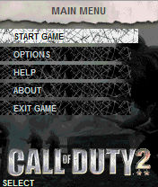 Call of Duty 2 (J2ME) screenshot: Main menu