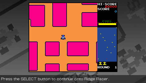 Ridge Racer (PSP) screenshot: Boot-up mini-game!