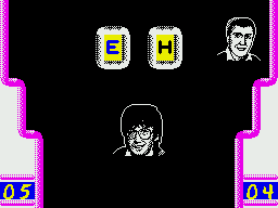 Mike Read's Computer Pop Quiz (ZX Spectrum) screenshot: Easy or hard question for round 3?