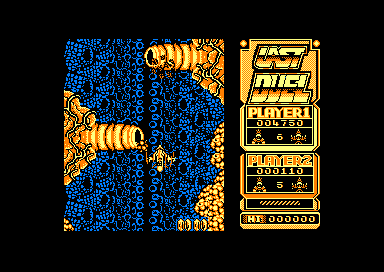 Last Duel: Inter Planet War 2012 (Amstrad CPC) screenshot: Stay clear of the body parts