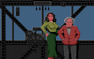 Rocket Ranger (Atari ST) screenshot: The Doc and the beautiful Jane.