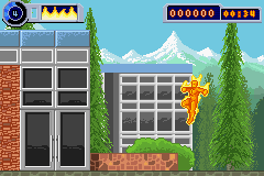 Fantastic 4: Flame On (Game Boy Advance) screenshot: Hovering in the air