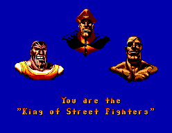 Street Fighter II: Champion Edition (SEGA Master System) screenshot: Congratulations!