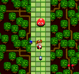 Märchen Maze (TurboGrafx-16) screenshot: Stage 3 - the Green Kingdom is full of slimes