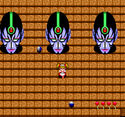 Märchen Maze (TurboGrafx-16) screenshot: Fifth boss is Triple Heads