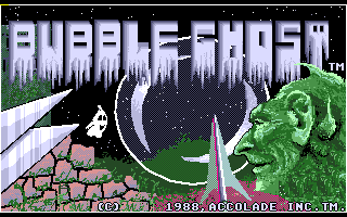 Bubble Ghost (Amiga) screenshot: Title screen