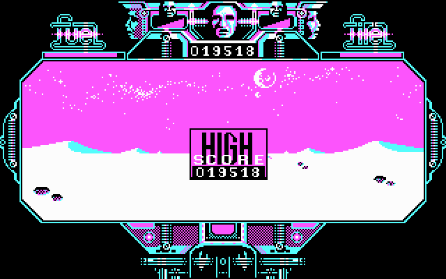 Mach 3 (DOS) screenshot: My High (low) Score. Too bad there's no high-score table.