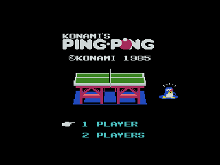 Konami Antiques: MSX Collection Vol. 1 (PlayStation) screenshot: Konami's Ping-Pong: title screen