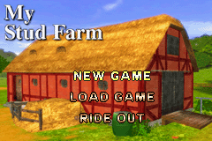 Horsez (Game Boy Advance) screenshot: Title screen and main menu