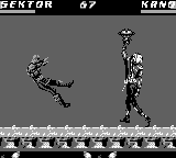 Mortal Kombat 3 (Game Boy) screenshot: Sektor with the uppercut