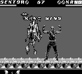 Mortal Kombat 3 (Game Boy) screenshot: One of Kano's fatalities