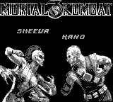 Mortal Kombat 3 (Game Boy) screenshot: Sheeva vs Kano