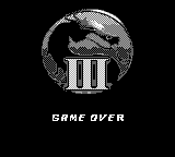 Mortal Kombat 3 (Game Boy) screenshot: Game Over