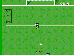 Super Kick Off (SEGA Master System) screenshot: Training mode. Just practice the moves, nobody will bother you here