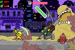 Alien Hominid (Game Boy Advance) screenshot: Pudding monster! Delicious...but deadly!