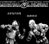 Mortal Kombat 3 (Game Boy) screenshot: Sektor vs Kano