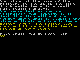 The Menagerie (ZX Spectrum) screenshot: You'd better run