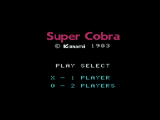 Konami Antiques: MSX Collection Vol. 2 (PlayStation) screenshot: Super Cobra: title screen