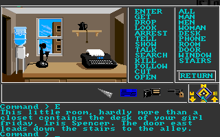 Borrowed Time (Amiga) screenshot: In your office